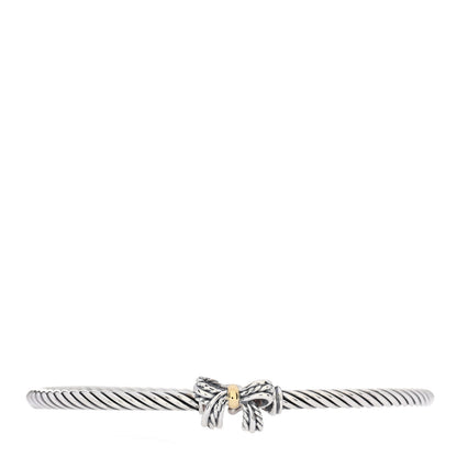 David Yurman Sterling Silver 18K Yellow Gold Bow Cable Collectibles Bracelet 1 of 3