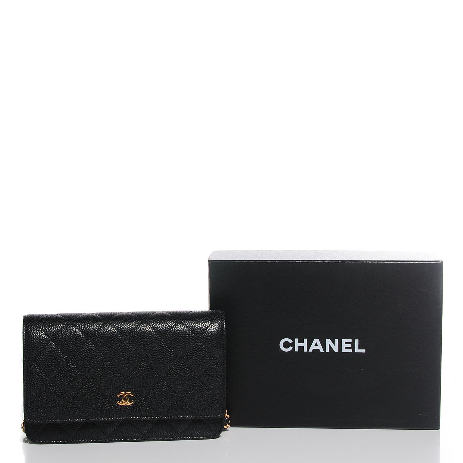 Chanel Caviar Quilted Wallet On Chain WOC Black 9 of 9
