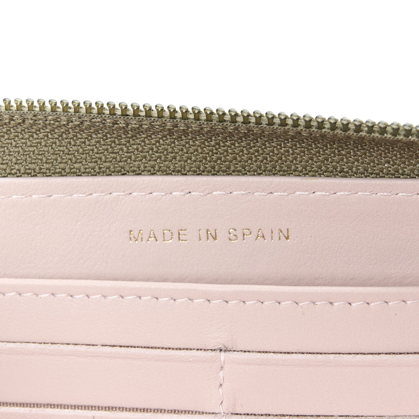 Caviar Quilted Boy Long Zip Around Wallet Khaki