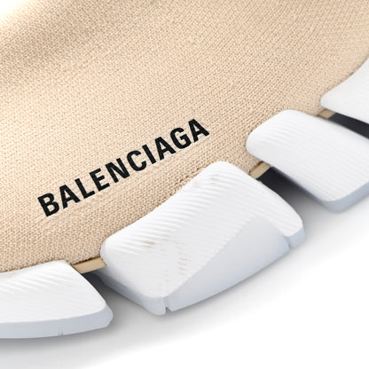Balenciaga Technical 3D Recycled Knit Bi-Color Womens Speed 2.0 Transparent Sole Sneakers 36 Light Beige White 9 of 11
