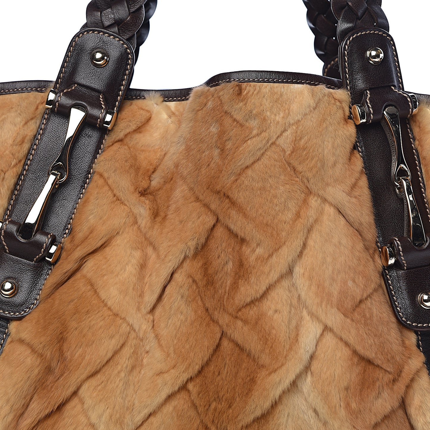 Mink Fur Leather Medium Pelham Shoulder Bag