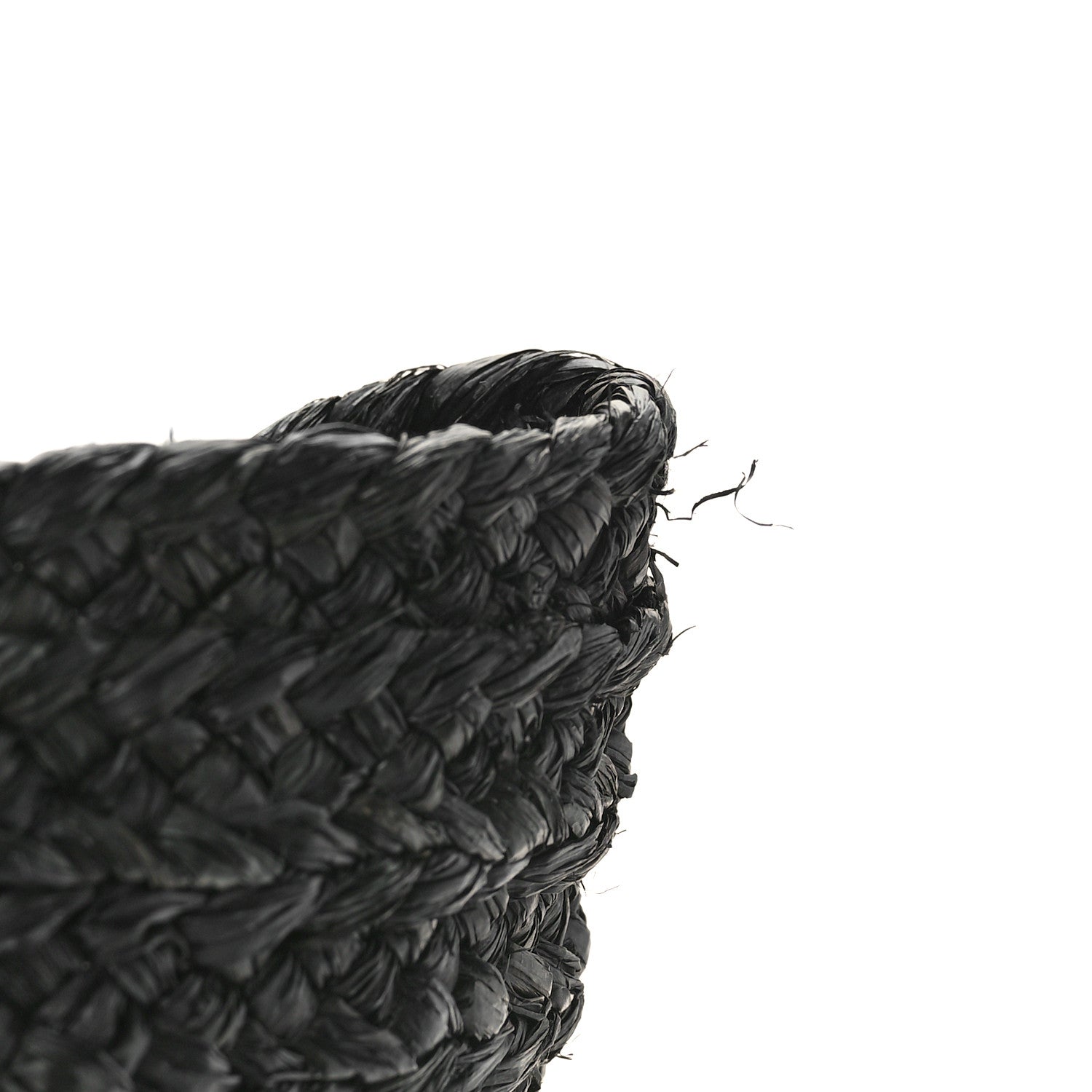 Saint Laurent Raffia Calfskin Celtic Buckle Medium Panier Tote Black 11 of 11