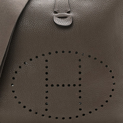 Hermes Taurillon Clemence Evelyne III GM Etain 8 of 11