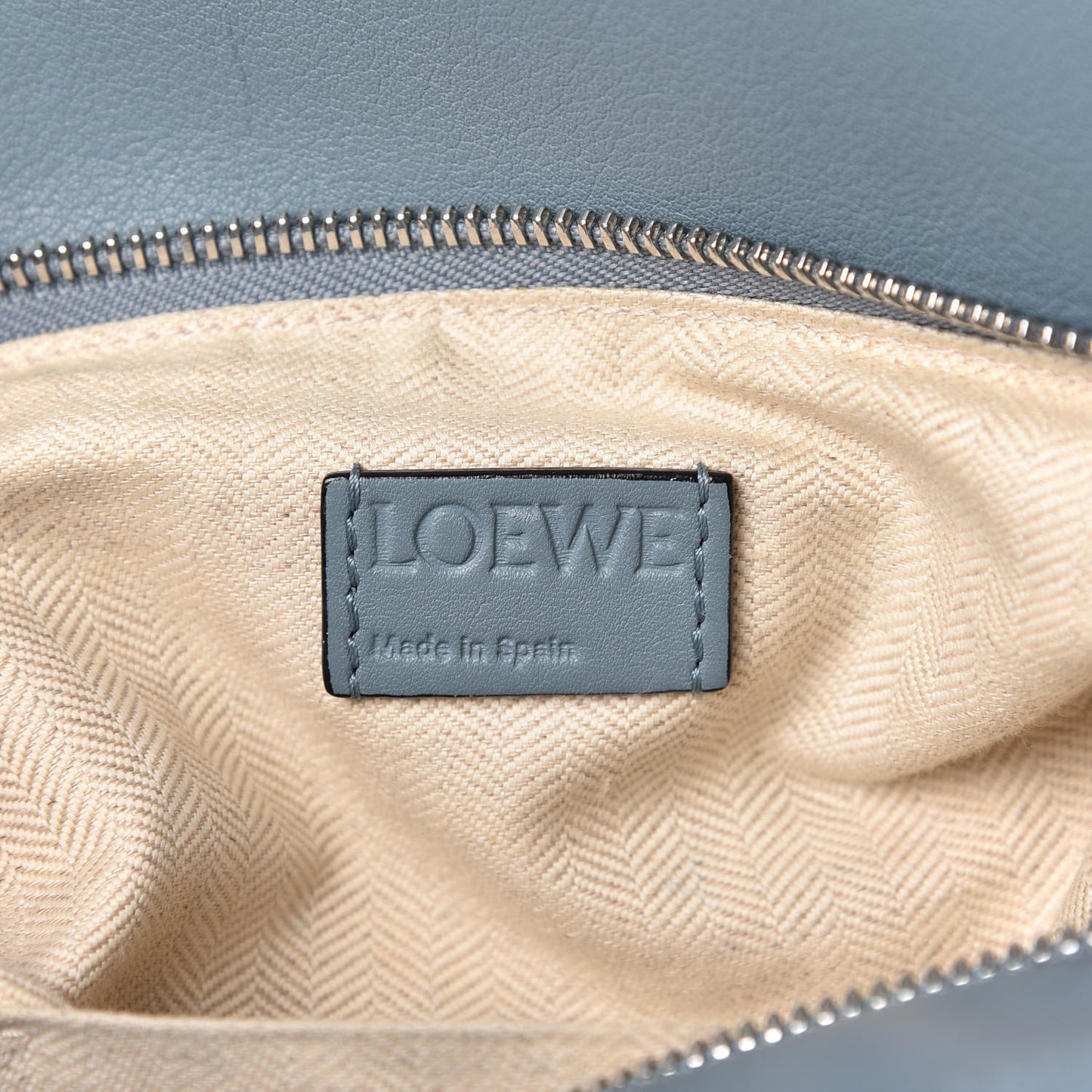 Calfskin Medium Puzzle Bag Stone Blue