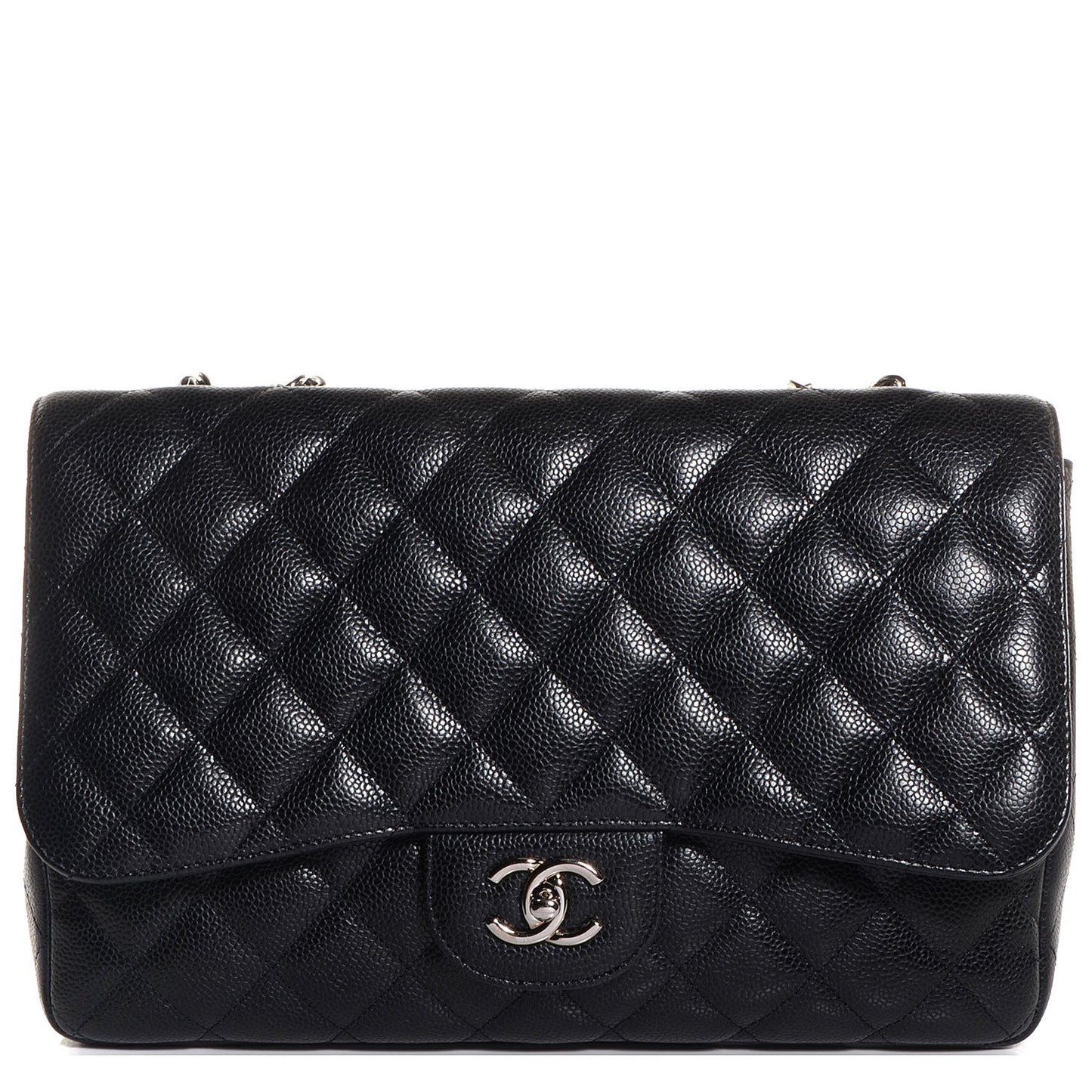 Caviar Jumbo Single Flap Black