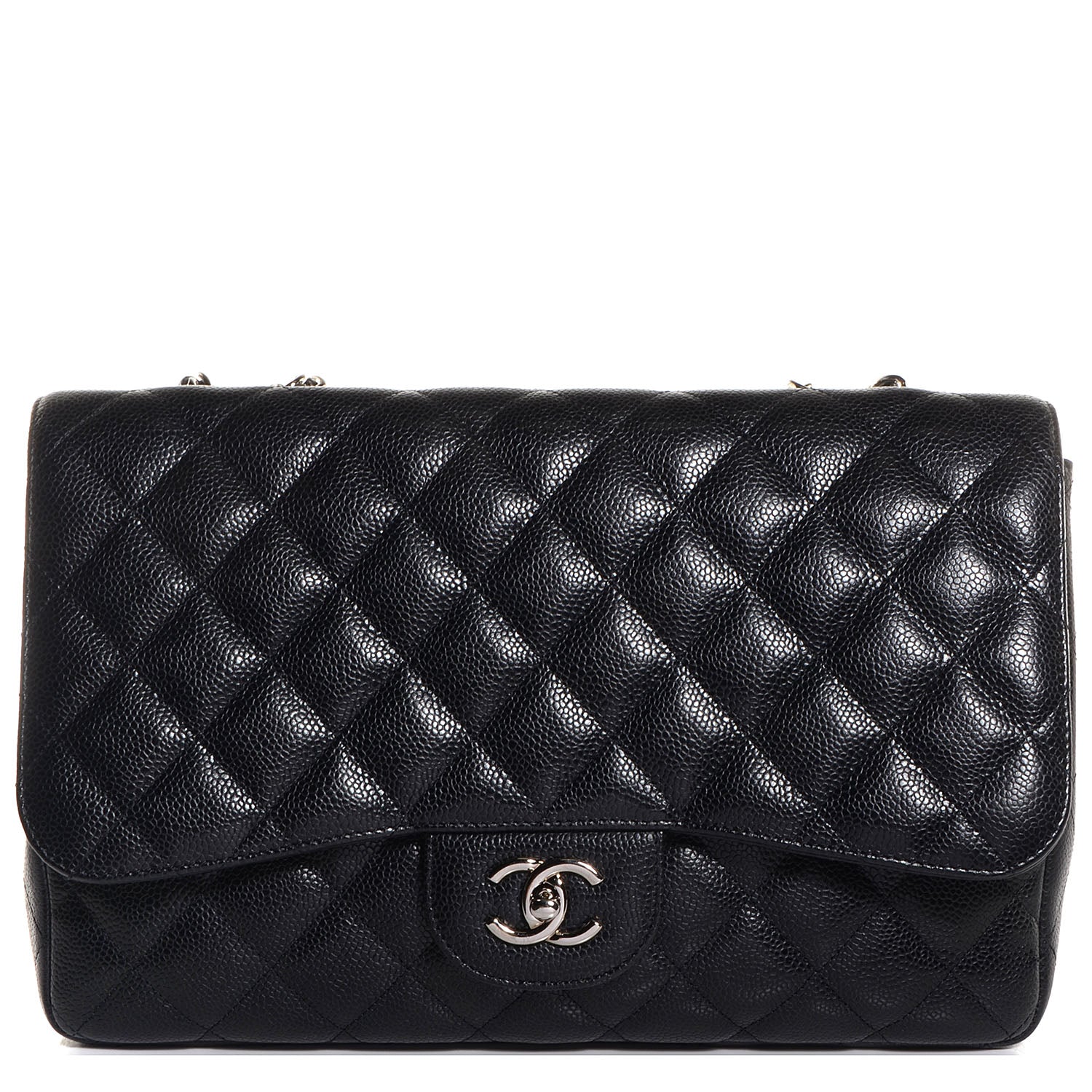 Chanel Caviar Jumbo Single Flap Black 1 of 9