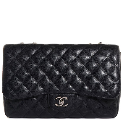 Chanel Caviar Jumbo Single Flap Black 1 of 9