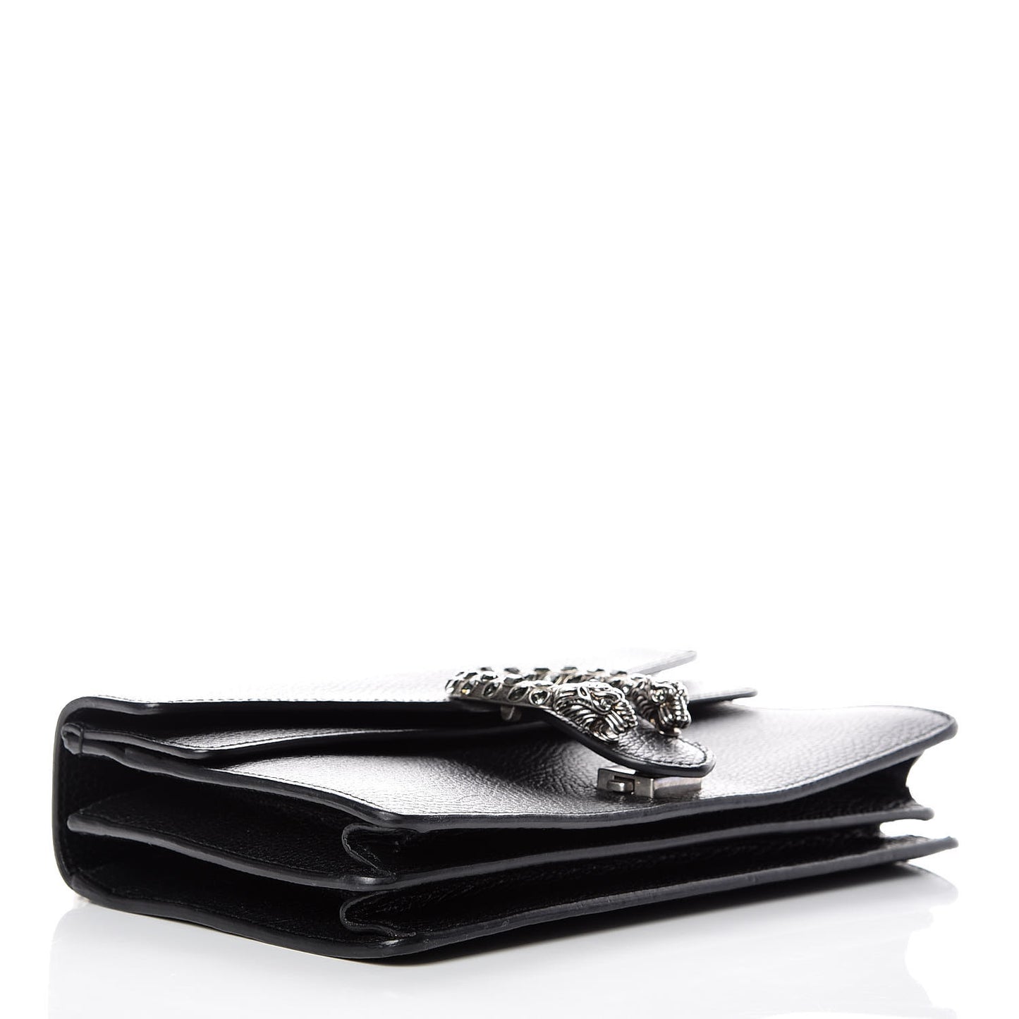 Pebbled Calfskin Small Dionysus Shoulder Bag Black