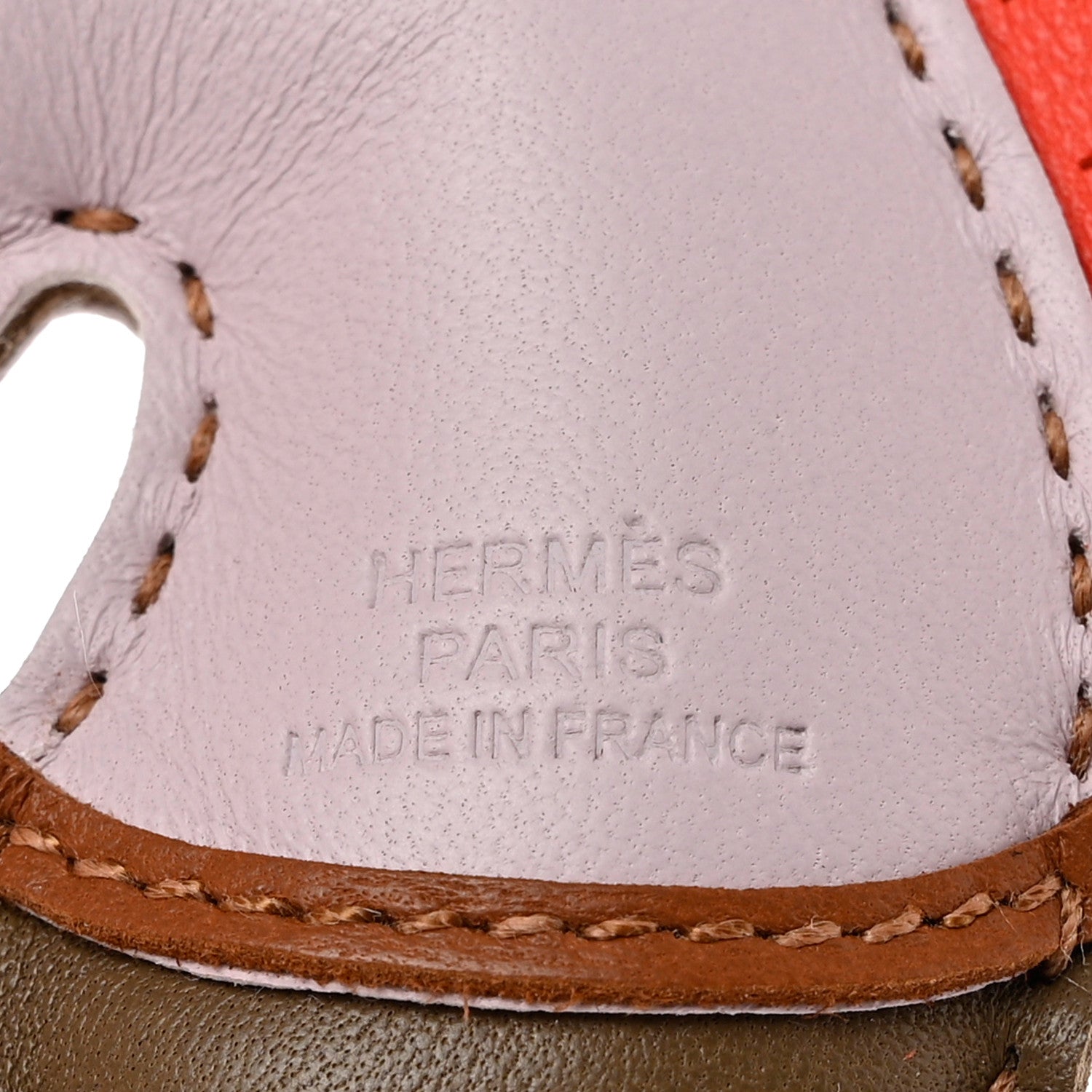 Hermes Milo Lambskin Geegee Camail Bag Charm Mauve Pale Gold Etoupe Rose Texas 3 of 5