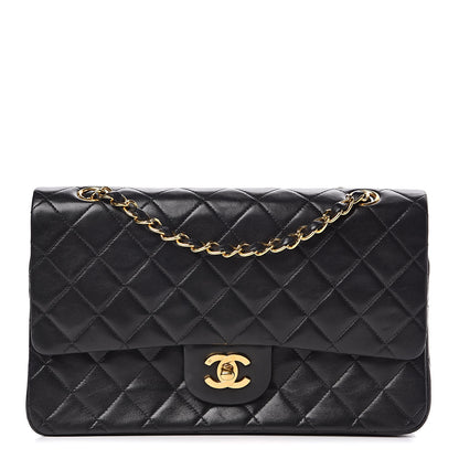 Chanel Lambskin Quilted Medium Double Flap Black 1 of 14