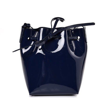 Mansur Gavriel Patent Calfskin Mini Mini Bucket Bag Blue 1 of 7