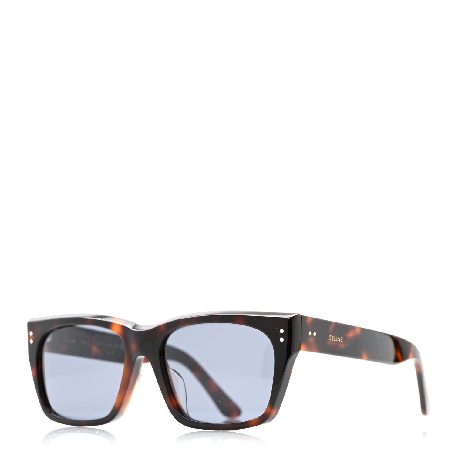 Celine Acetate Rectangular Sunglasses CL40082F Havana 1 of 7