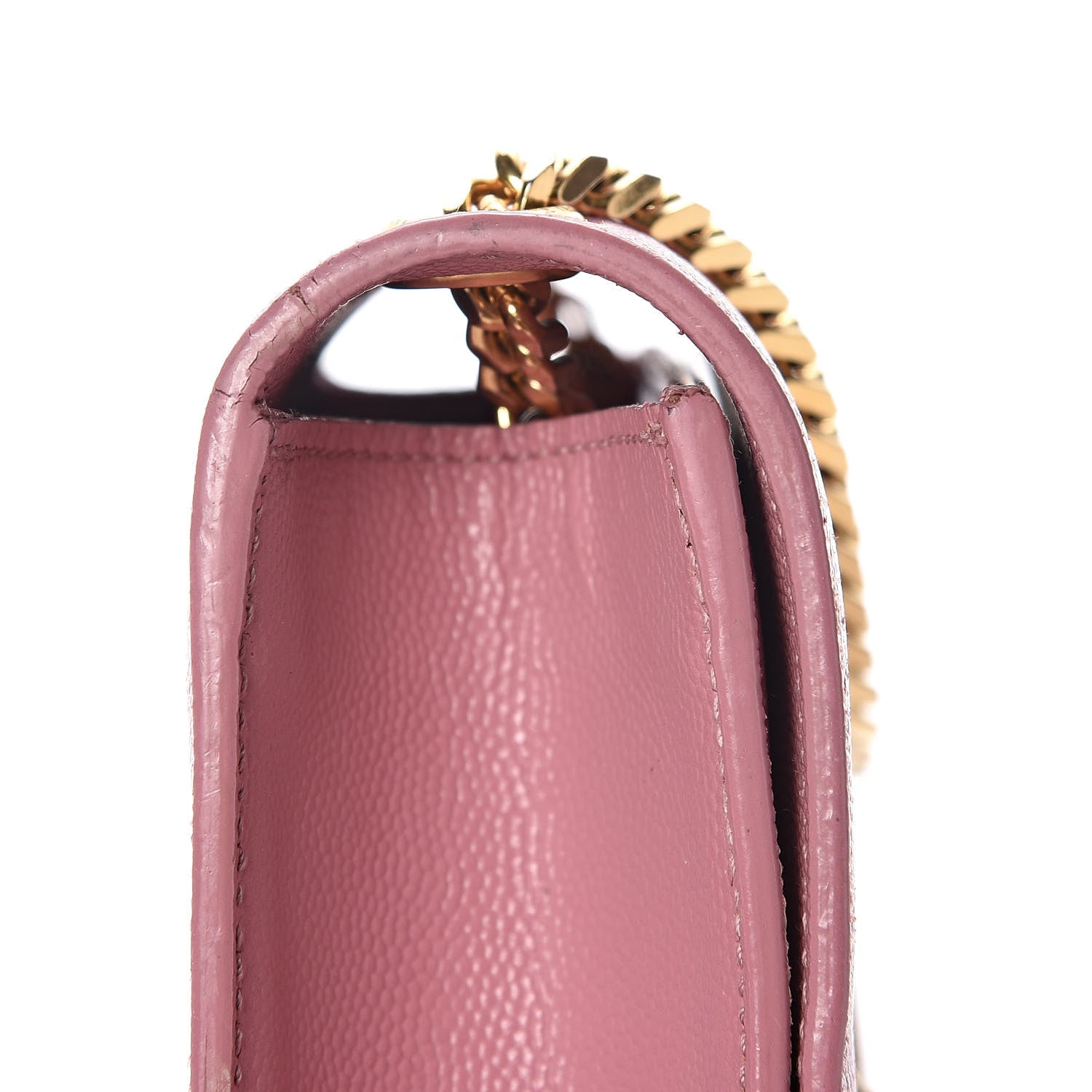 Saint Laurent Grain De Poudre Small Classic Monogram Kate Satchel Old Rose 16 of 16
