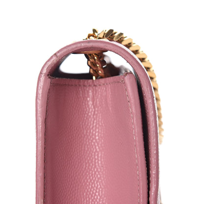 Saint Laurent Grain De Poudre Small Classic Monogram Kate Satchel Old Rose 16 of 16