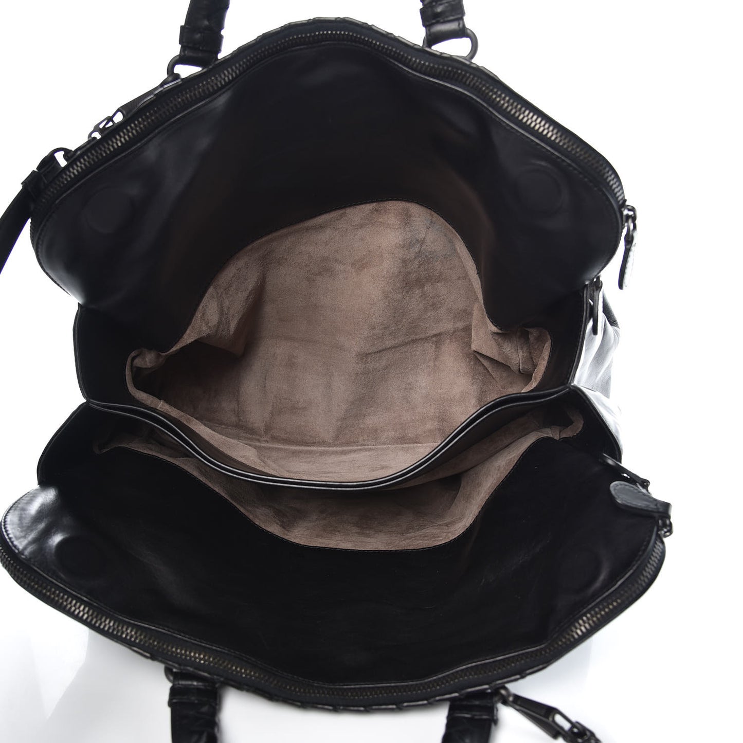 Calfskin Intrecciato Large Leggero Tote Black