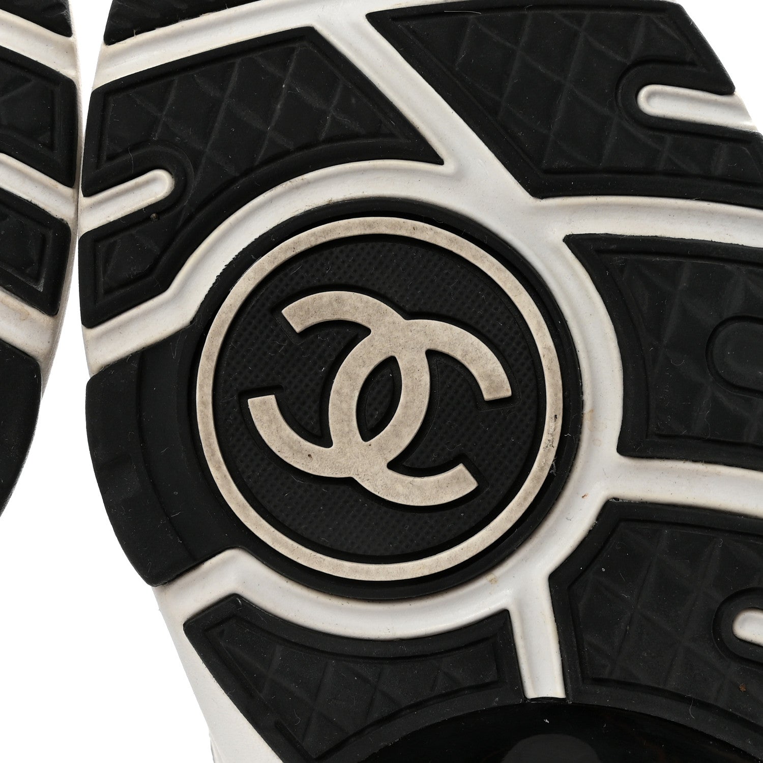 Chanel Patent Calfskin CC Sneakers  36 Navy White 7 of 9