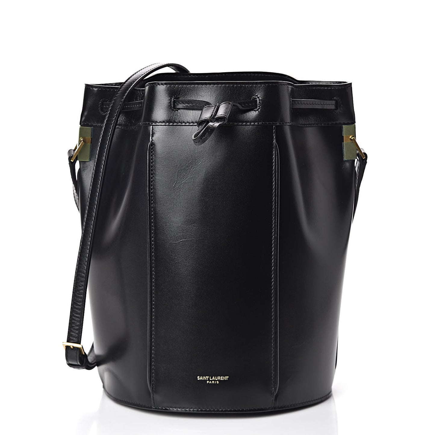 Smooth Calfskin Medium Talitha Bucket Bag Black