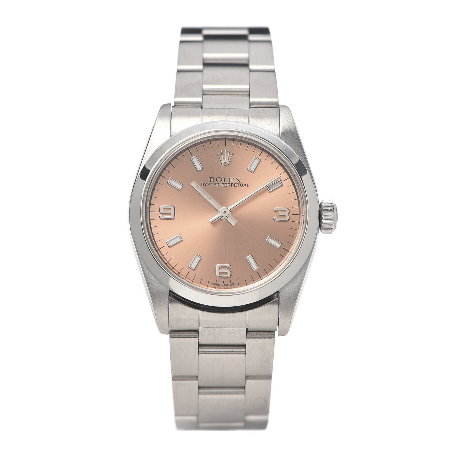 Stainless Steel 31mm Oyster Perpetual Watch Pink 77080