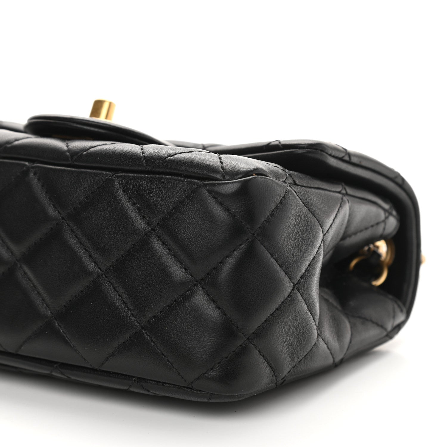 Chanel Lambskin Quilted Mini Pearl Crush Flap Black 19 of 20