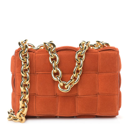 Bottega Veneta Suede Maxi Intrecciato Padded Chain Cassette Crossbody Bag 1 of 10