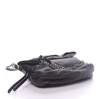 Jimmy Choo Lambskin Small Biker Hobo Black 4 of 11