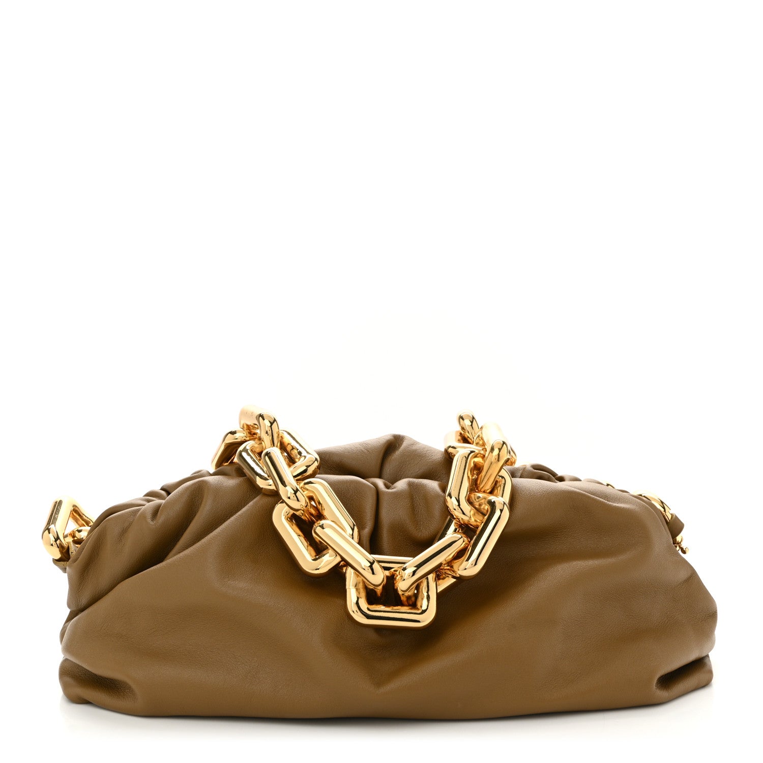Bottega Veneta Calfskin The Pouch Chain Cammello 1 of 10
