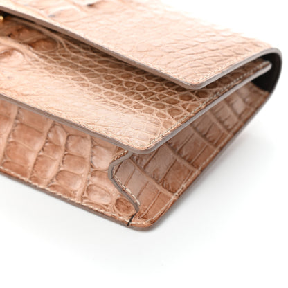 Delvaux Alligator Chain Clutch Naturel 10 of 10
