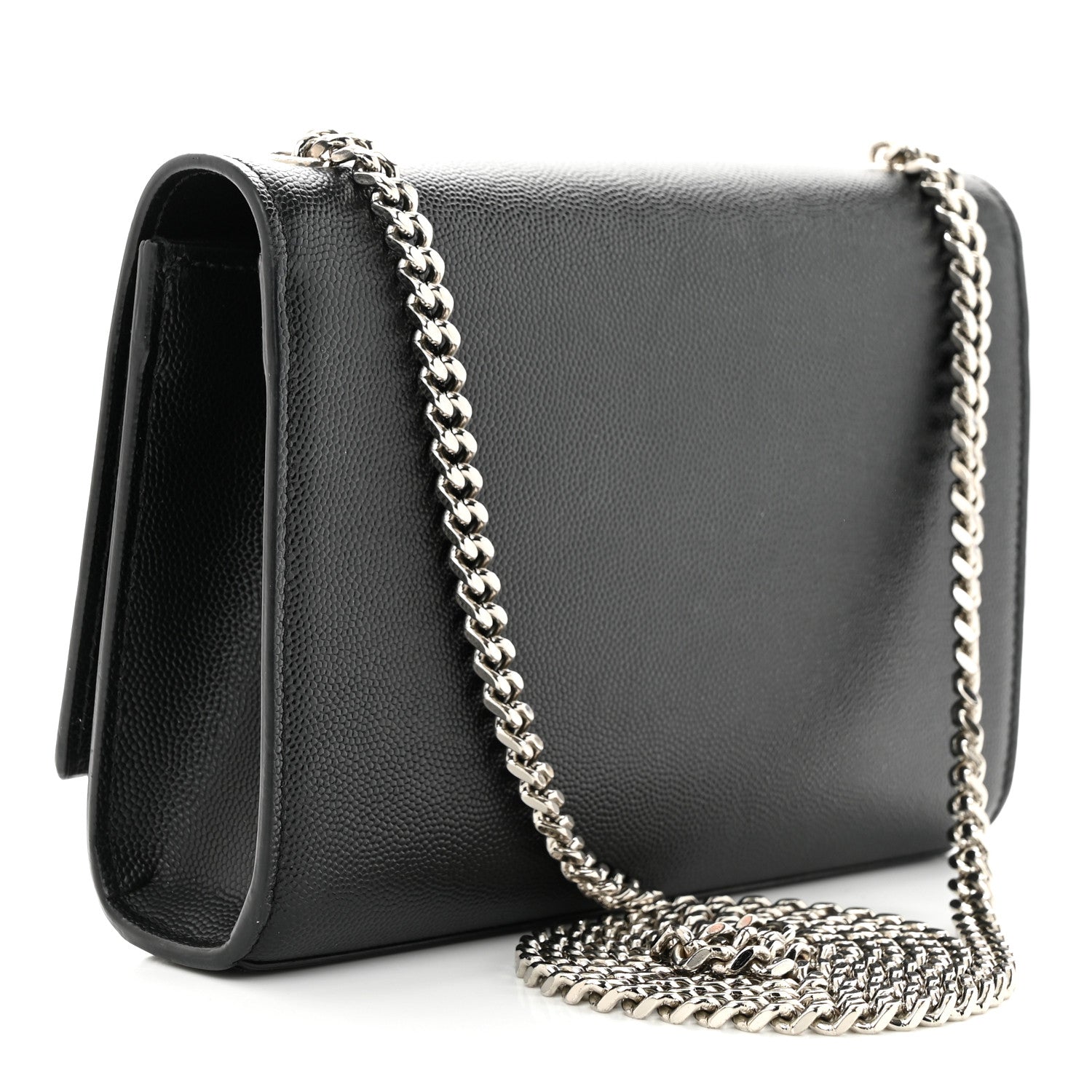 Saint Laurent Grain De Poudre Small Monogram Kate Satchel Black 3 of 12