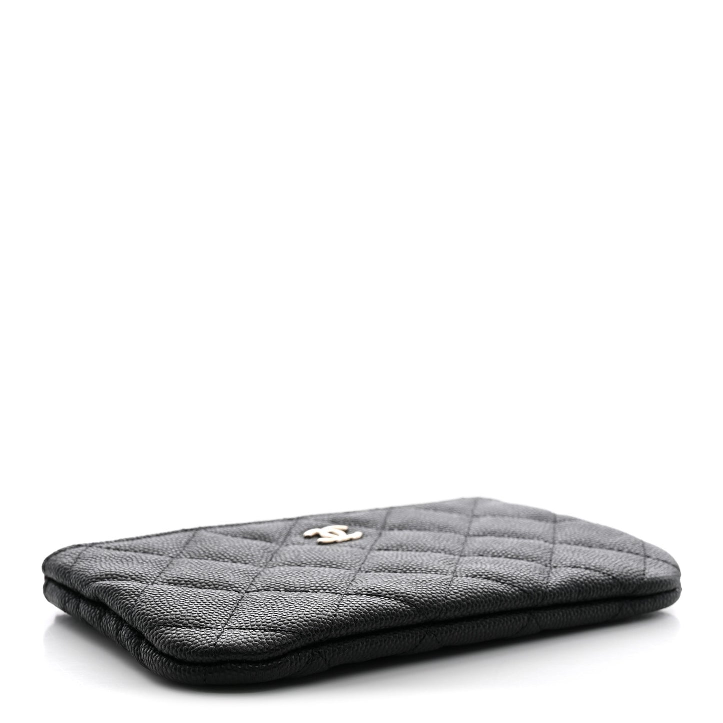 Caviar Quilted Small Cosmetic Case Black