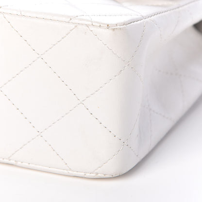 Chanel Lambskin Quilted Medium Double Flap White 10 of 20