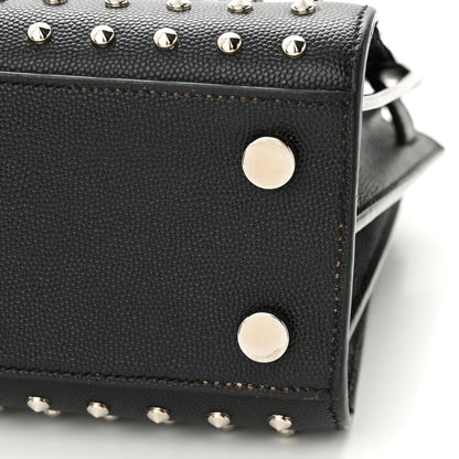 Saint Laurent SAINT LAURENT Calfskin Studded Nano Sac De Jour Black 17 of 18