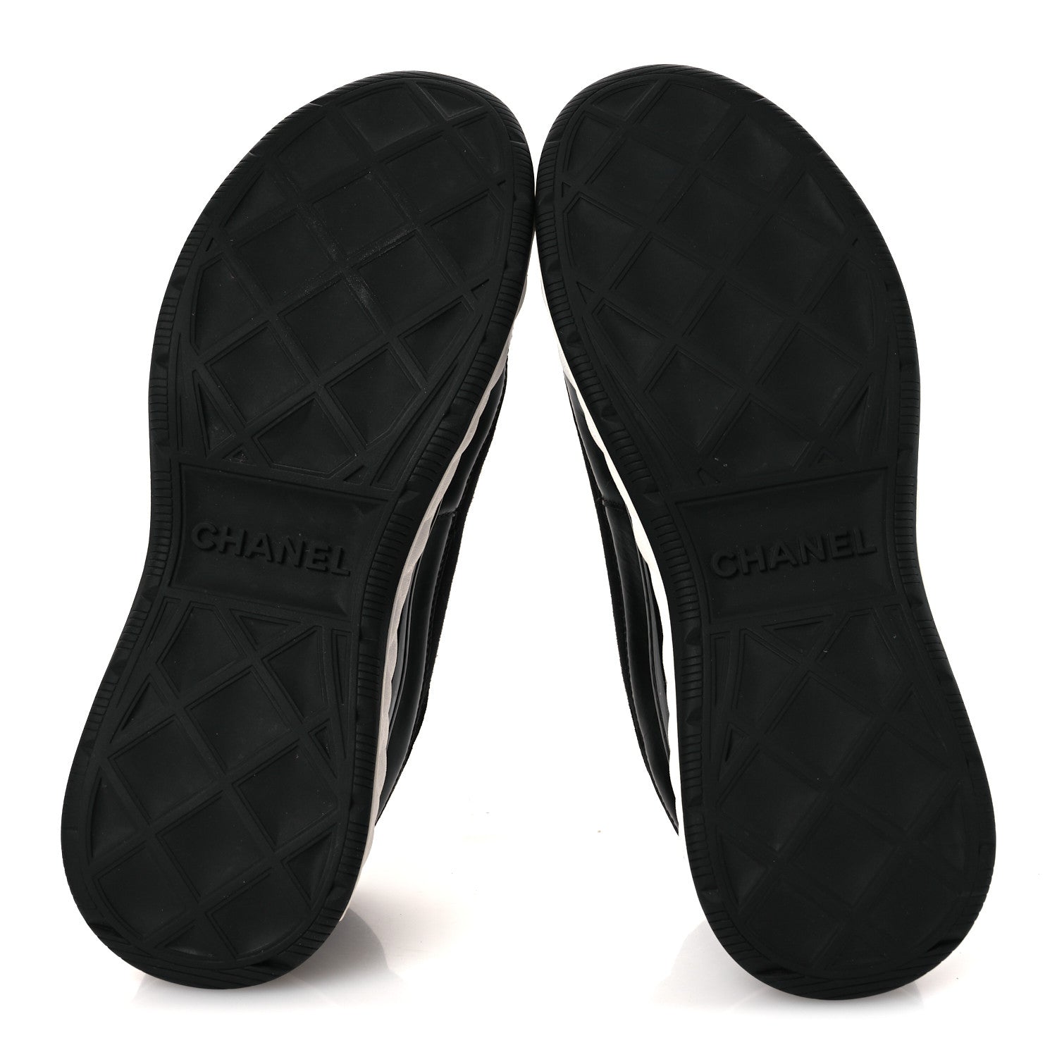 Chanel Velvet Calfskin Mixed Fibers CC Sneakers 40.5 Black 7 of 11
