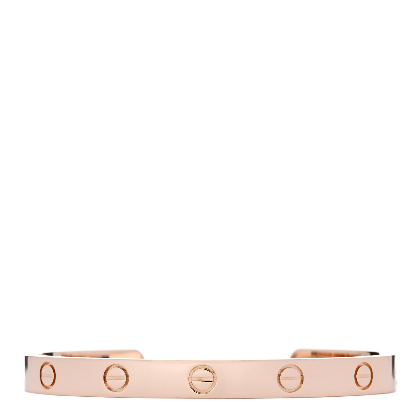 18K Pink Gold LOVE Cuff Bracelet 17