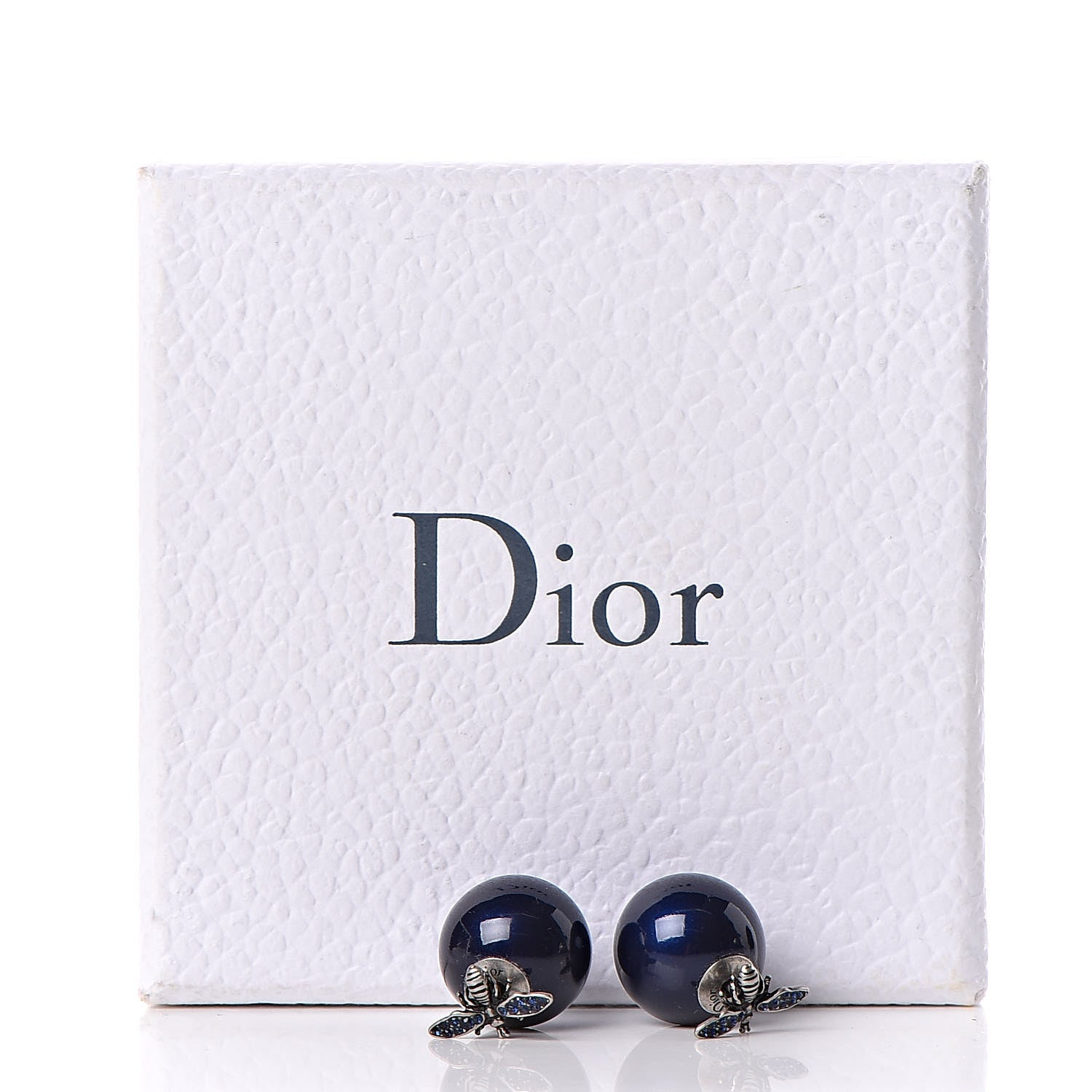 Christian Dior Mise En Dior Tribal Bee Earrings Navy 5 of 5