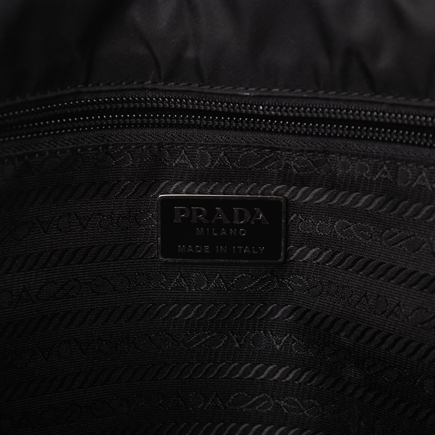 Prada Tessuto Nylon Saffiano Logo Messenger Bag Black 5 of 8