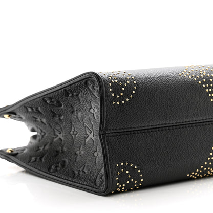 Louis Vuitton Grained Calfskin Studded Monogram Giant Onthego PM Black 8 of 9