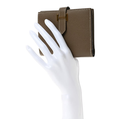 Hermes Epsom Bearn Compact Wallet Etoupe 2 of 10