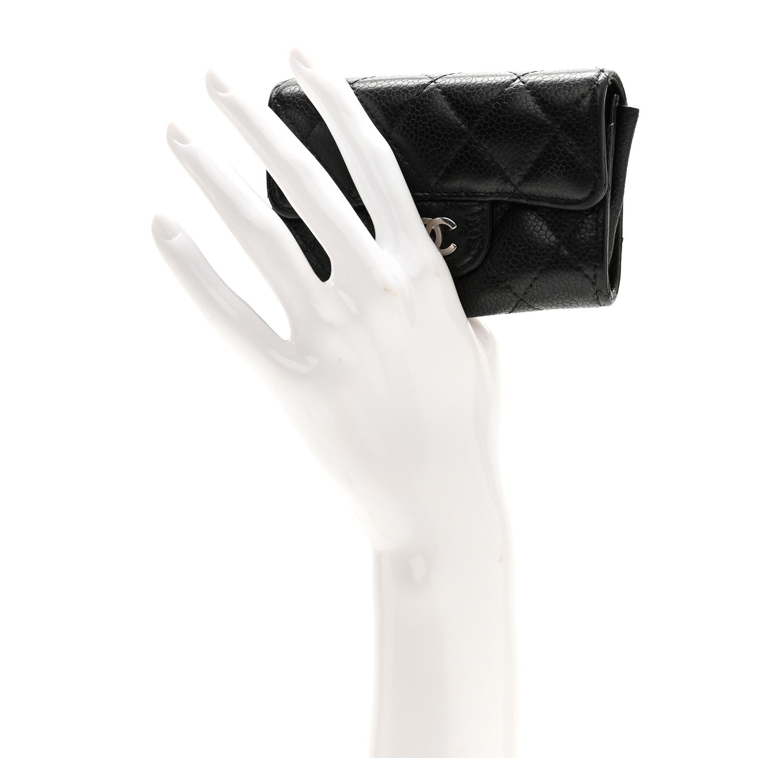 Chanel Caviar Quilted Flap Card Holder Black 2 of 8