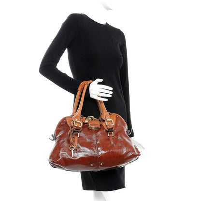 Chloe Patent Paddington Tote Brown 2 of 14