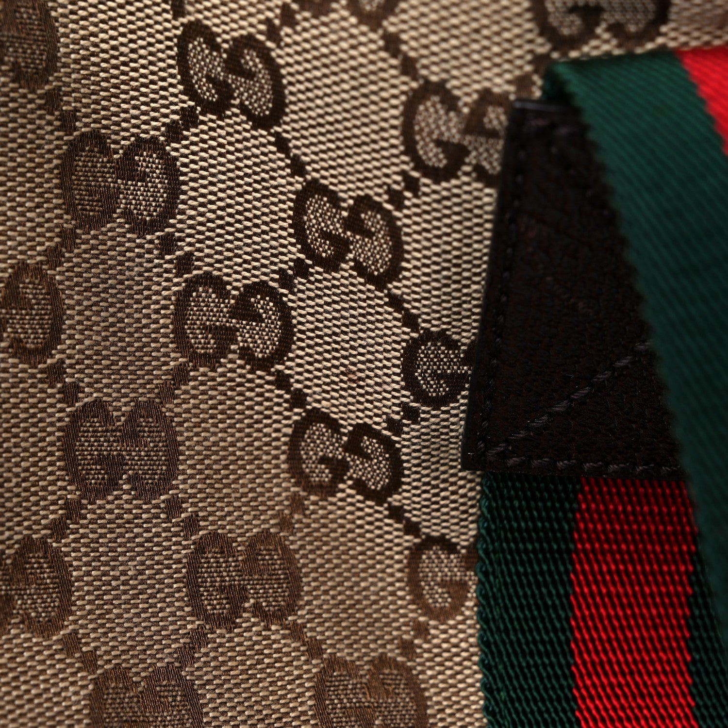 Gucci GG Monogram Medium Web Handle Vertical Tote Dark Brown 15 of 17