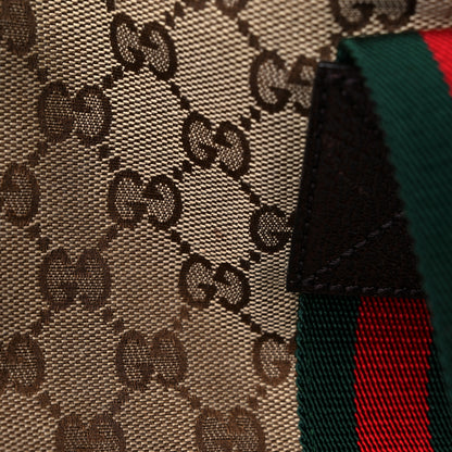 Gucci GG Monogram Medium Web Handle Vertical Tote Dark Brown 15 of 17