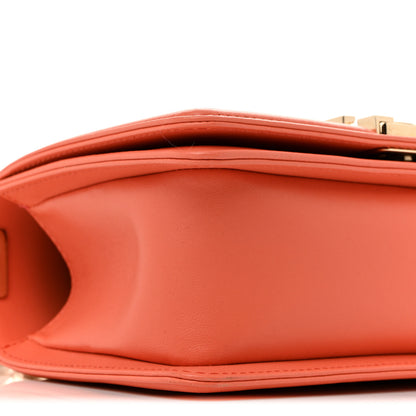 Chanel Lambskin Quilted Small Boy Flap Orange 9 of 11