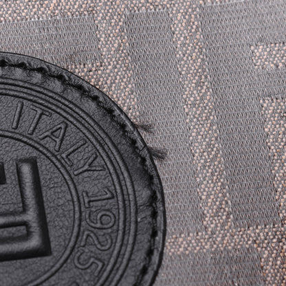 Fendi Glazed Fabric Vitello Century FF 1974 Stamp Patch Mini Peekaboo Defender Cover Mogano Panna Black 15 of 15