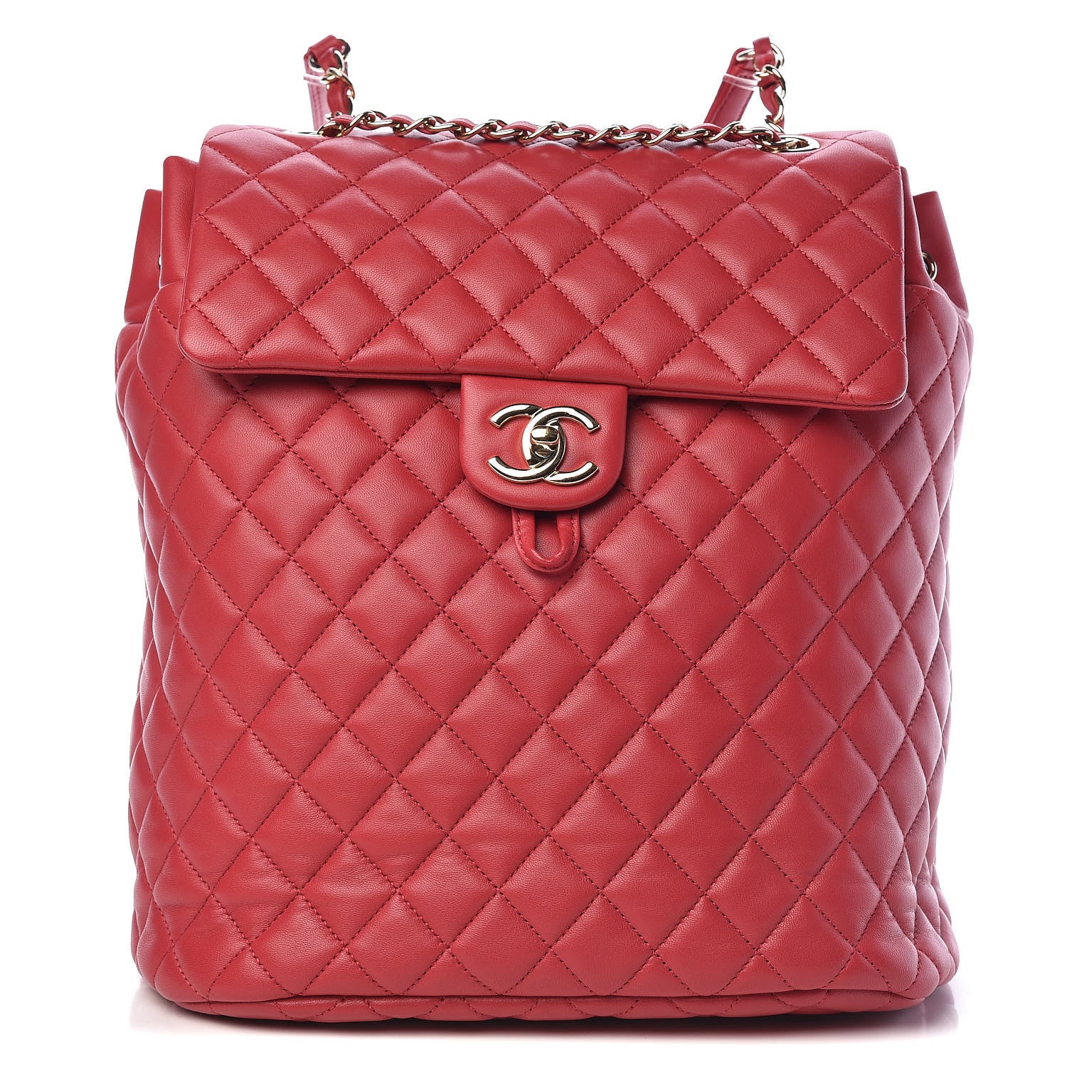 Chanel Lambskin Quilted Large Urban Spirit Backpack Red 1 of 10