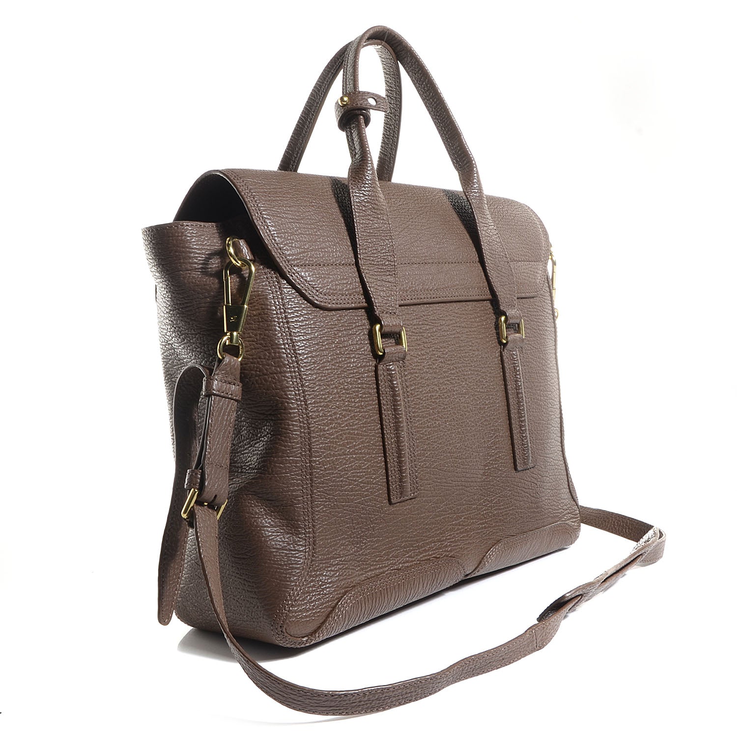 3.1 Phillip Lim 3.1 Leather Large Pashli Satchel Taupe 3 of 10
