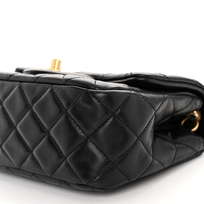 Chanel Lambskin Quilted Mini Pearl Crush Flap Black 9 of 10