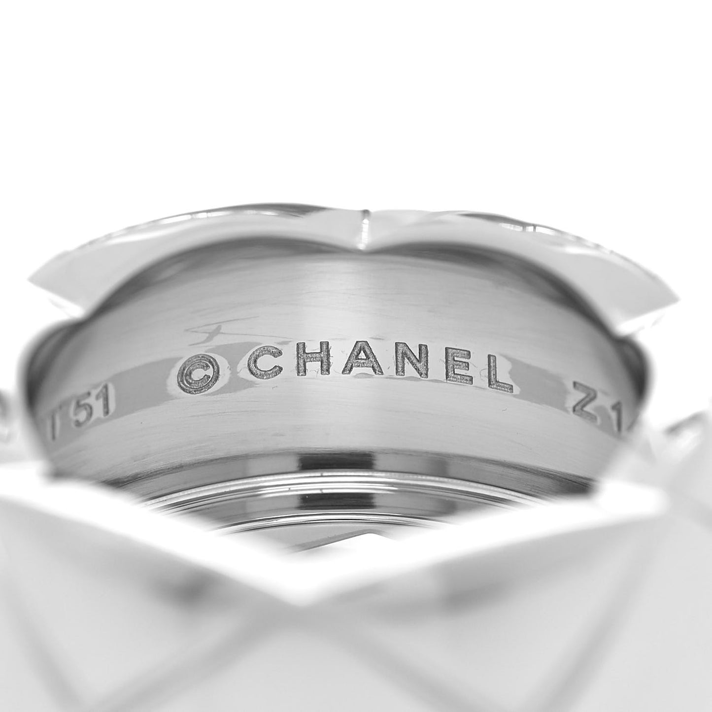 18K White Gold Large Coco Crush Ring 51 5.75