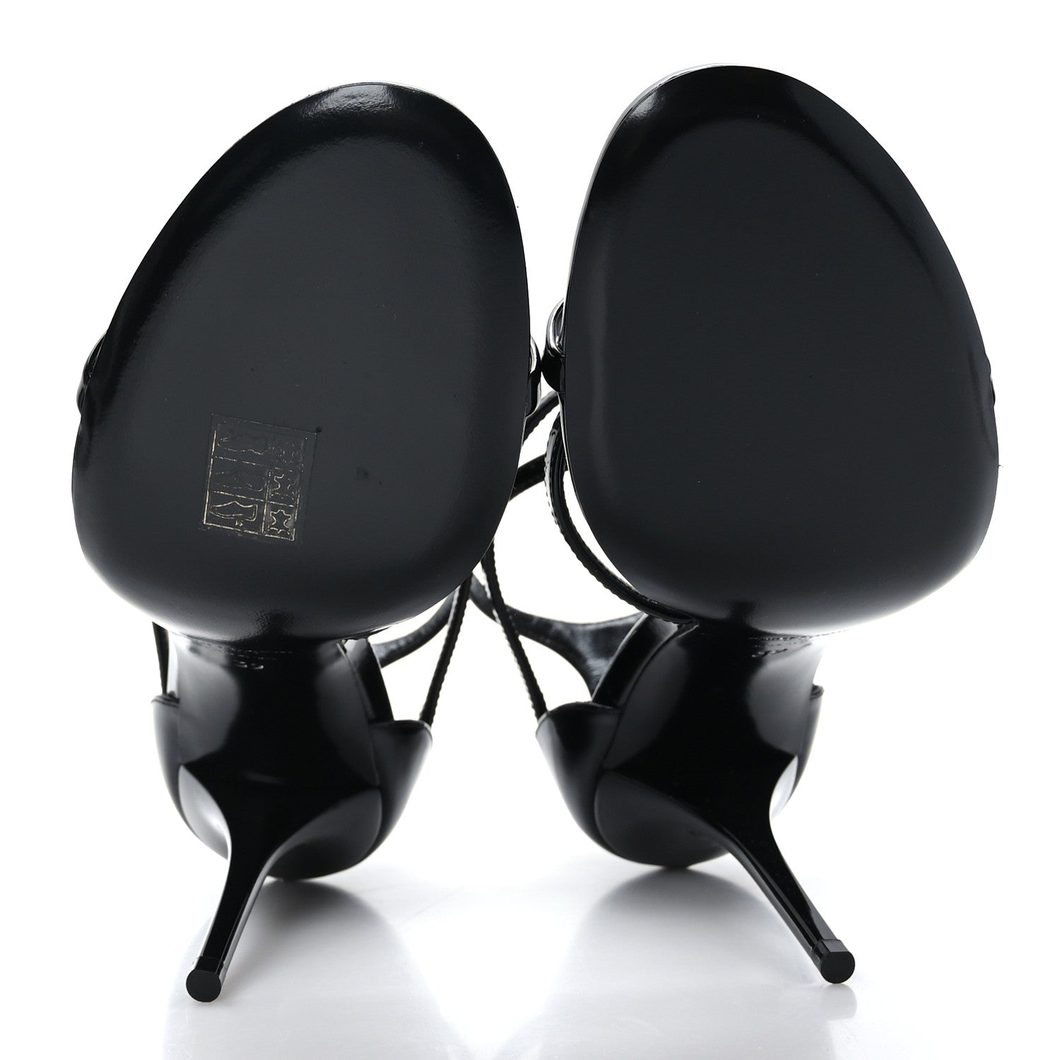 Saint Laurent Patent Cassandra 100 Sandals 39 Black 5 of 7