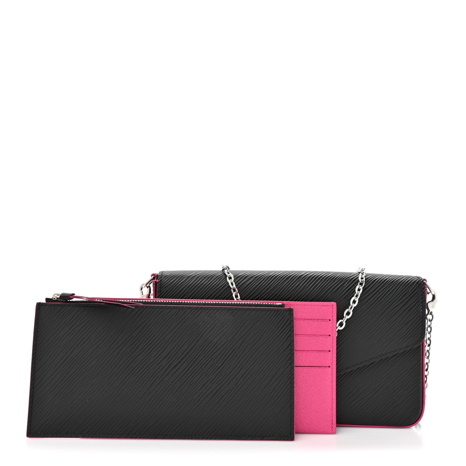 Louis Vuitton Epi Pochette Felicie Black Hot Pink 4 of 25