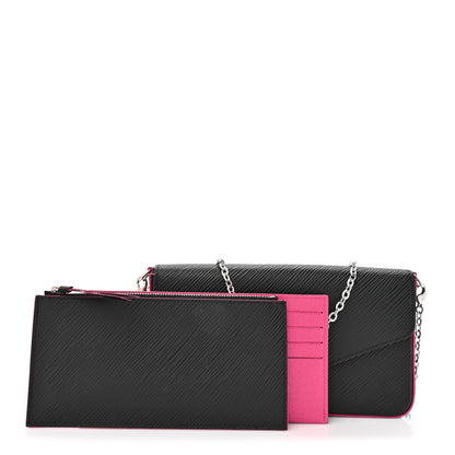Louis Vuitton Epi Pochette Felicie Black Hot Pink 4 of 25